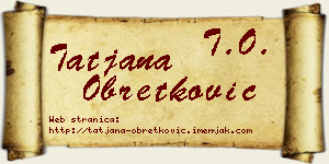 Tatjana Obretković vizit kartica